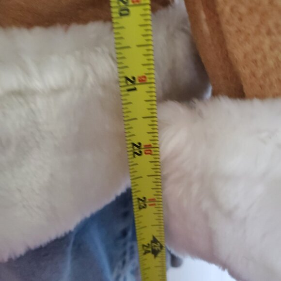 STEVE MADDEN Genuine Suede Leather Winter Coat Camel Color - Picture 14 of 16